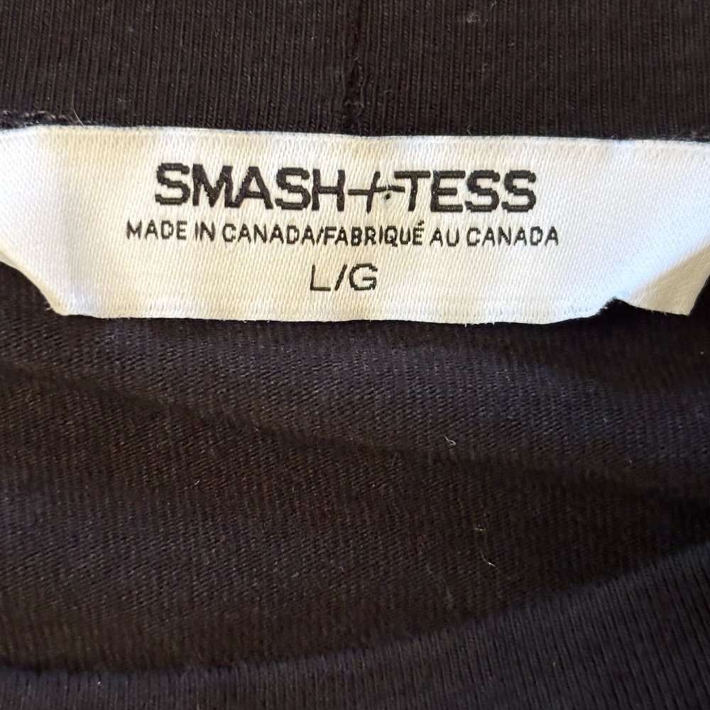 Smash + Tess Mini Dress Midnight Black Tiered Empire Waist L Pockets Minimalist - Picture 5 of 10